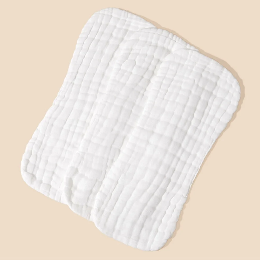 Couches lavables en pur coton blanc pour bébé, 5 pièces, 35x15cm, couches en tissu pour nouveau-né, chiffons en mousseline pour rots, coussin d'urine neutre, coussinets rehausseurs