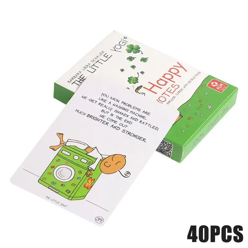 The Little Yogi Happy Notes Oracle 40 Cards Fortune Telling Game Family Party Board Game Fate Divination Deck Card Game