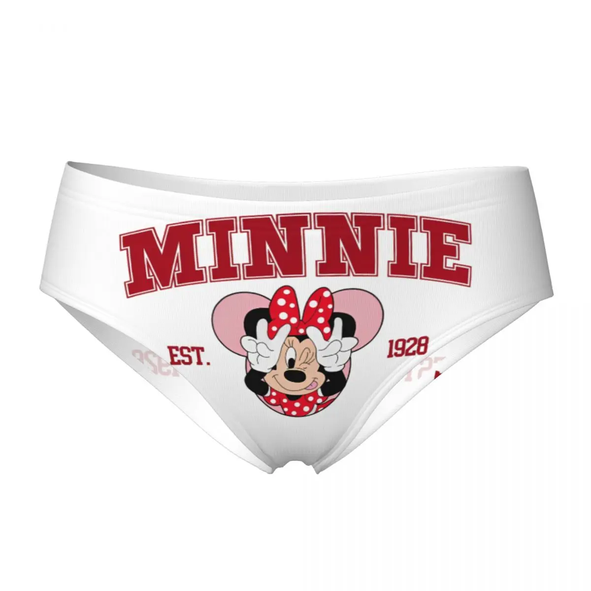

Женские трусы Minnie Mouse Est 1988, бесшовное нижнее белье с высокой талией, невидимые трусы с полным покрытием, трусики