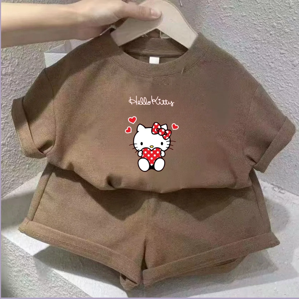 

Summer Baby Clothes Set Kid Girls Cartoon Printed Short Sleeve T-Shirts Top And Shorts Bottom 2 Pieces Suit Children Tracksuits