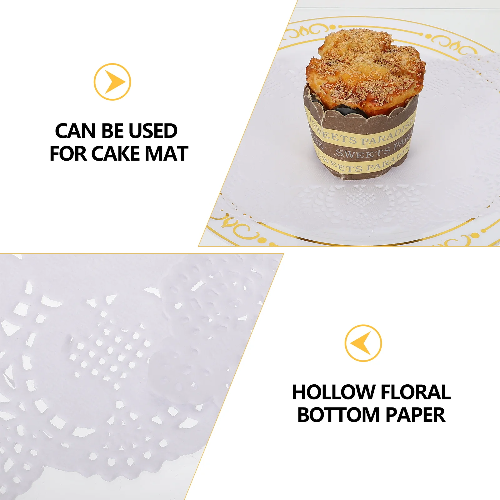 

170 Pieces Square Food Grade Paper Doilies 6 5x9 Inch Absorbent Cake Mat for Baking Wedding Decor Kitchen Bar Supplies Round