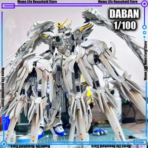 In Stock DABAN 8827 MG 1/100 Wing Snow White Xxxg-00ysw Assembly Model Kits Anime Action Figure Robot Plastic Model Gifts Toys