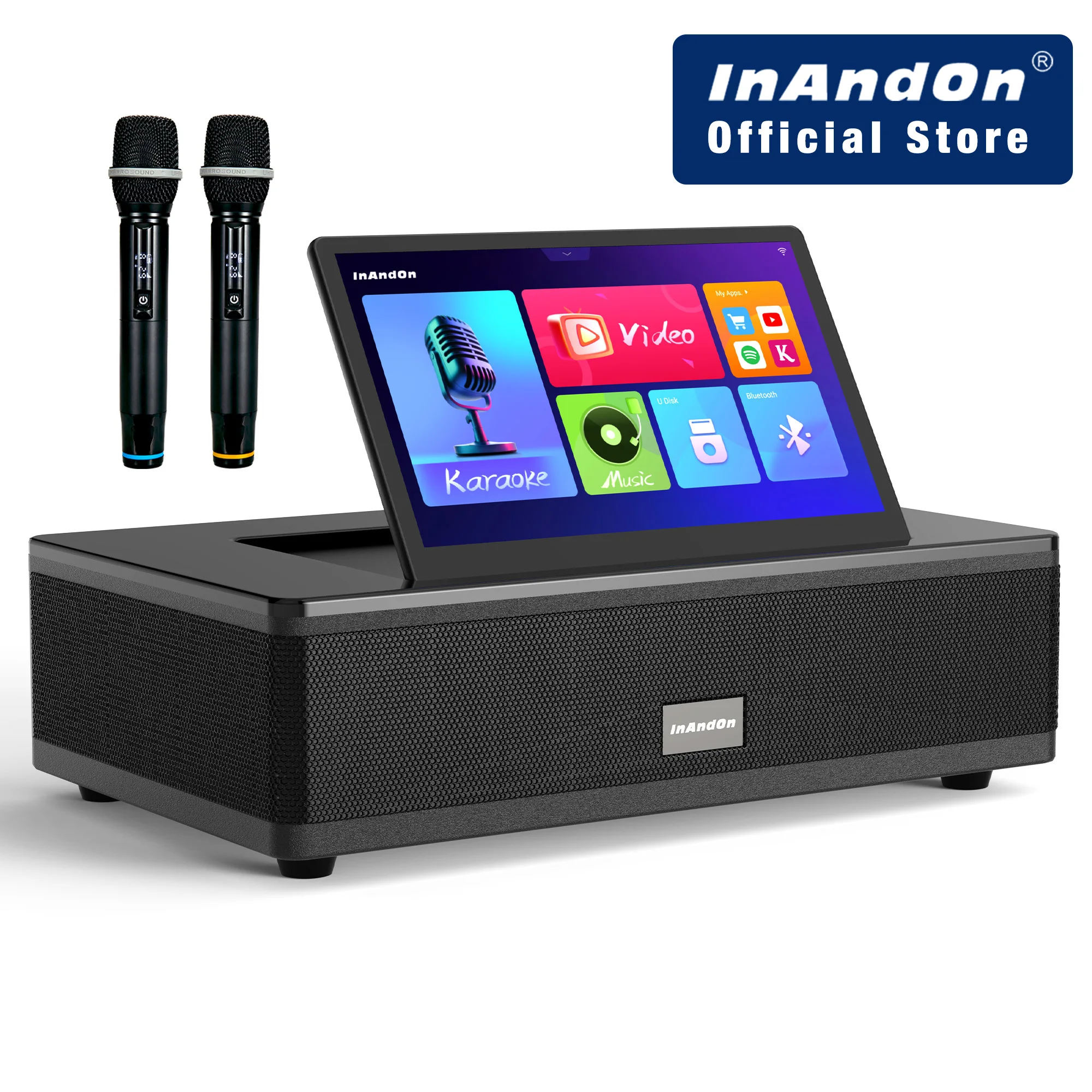 

Караоке-машина InAndOn M6 12,2-дюймовый сенсорный экран, динамик 800 Вт, 2 беспроводных микрофона, облачная библиотека YouTube, Bluetooth, Wi-Fi, домашняя система КТВ