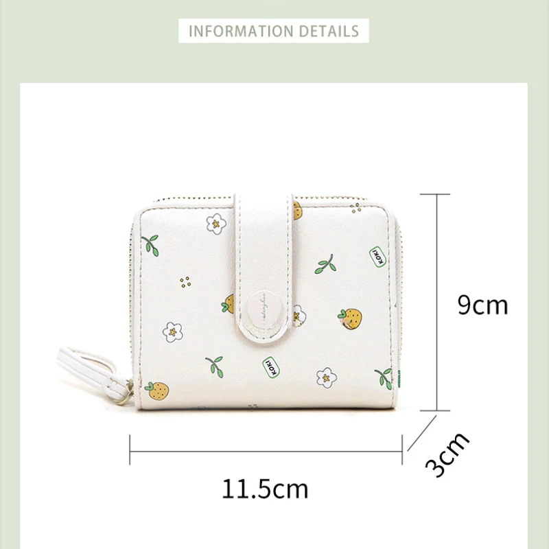 Schattige Pint Vrouwen Korte Portefeuilles Kawaii Draagbare Meisjes Mini Rits Pu Lederen Portemonnees Clutch Bags Kaarthouder Organizer Portemonnee