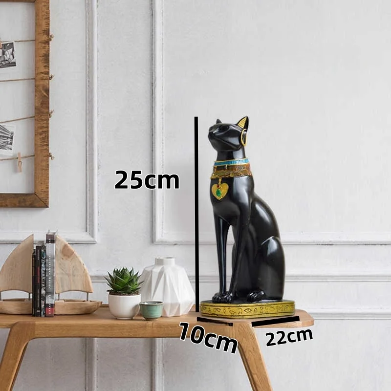 Creative luxury resin red wine rack tilted in Egypt Anubis dog god cat god ornament wine cabinet decoration