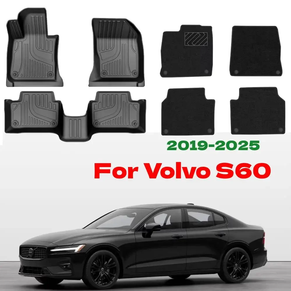 

TPE Floor Mats for Volvo S60 2025 2024-2019(Not for Recharge)All Weather Waterproof Durable Floor Mat Accessories for Volvo S60