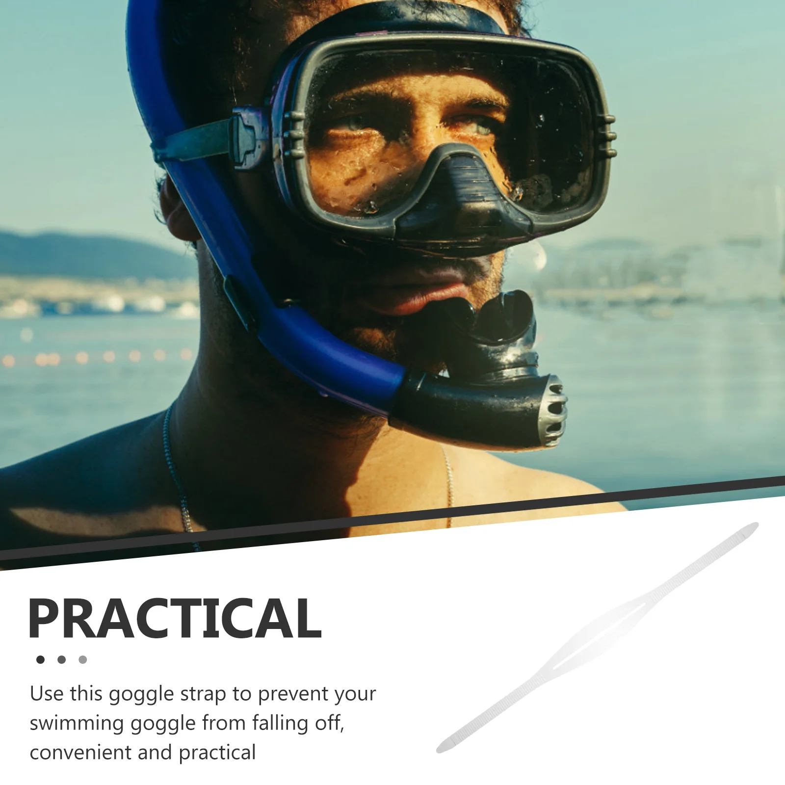 

Diving Mask Goggle Strap Silicone Elastic Band for Swimming Kids Size Adjustable Fit Goggles Stable Durability Gift