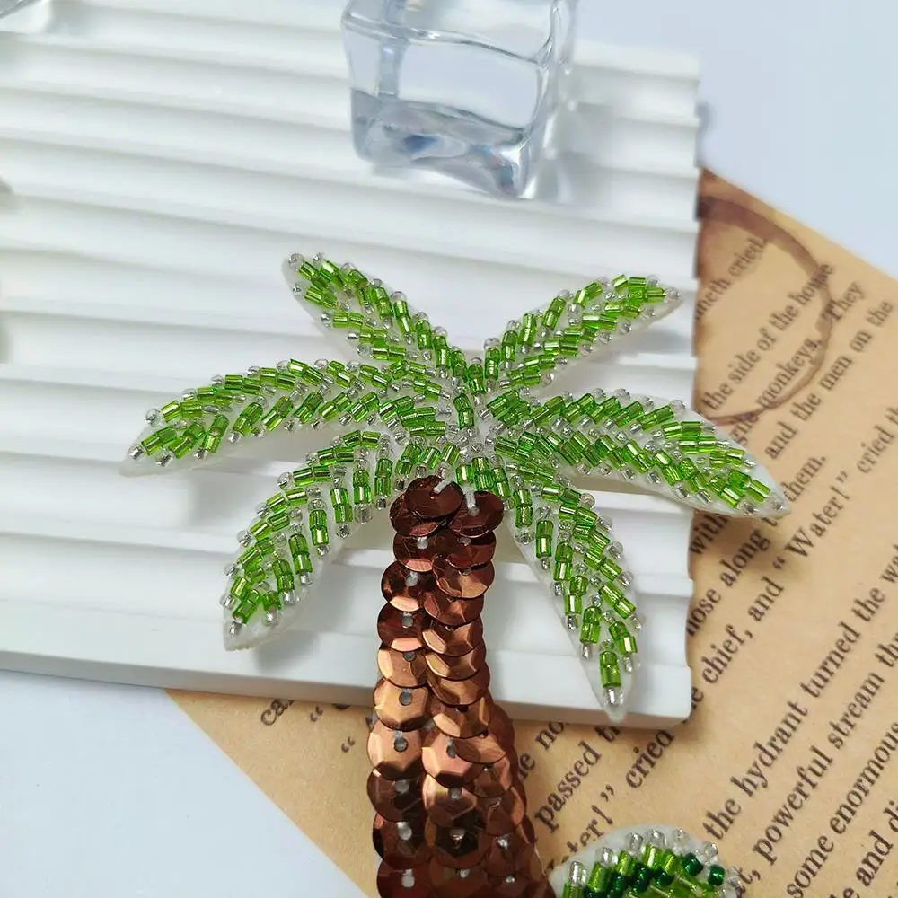 3D Strass Kokosbaum Aufnäher für Taschen