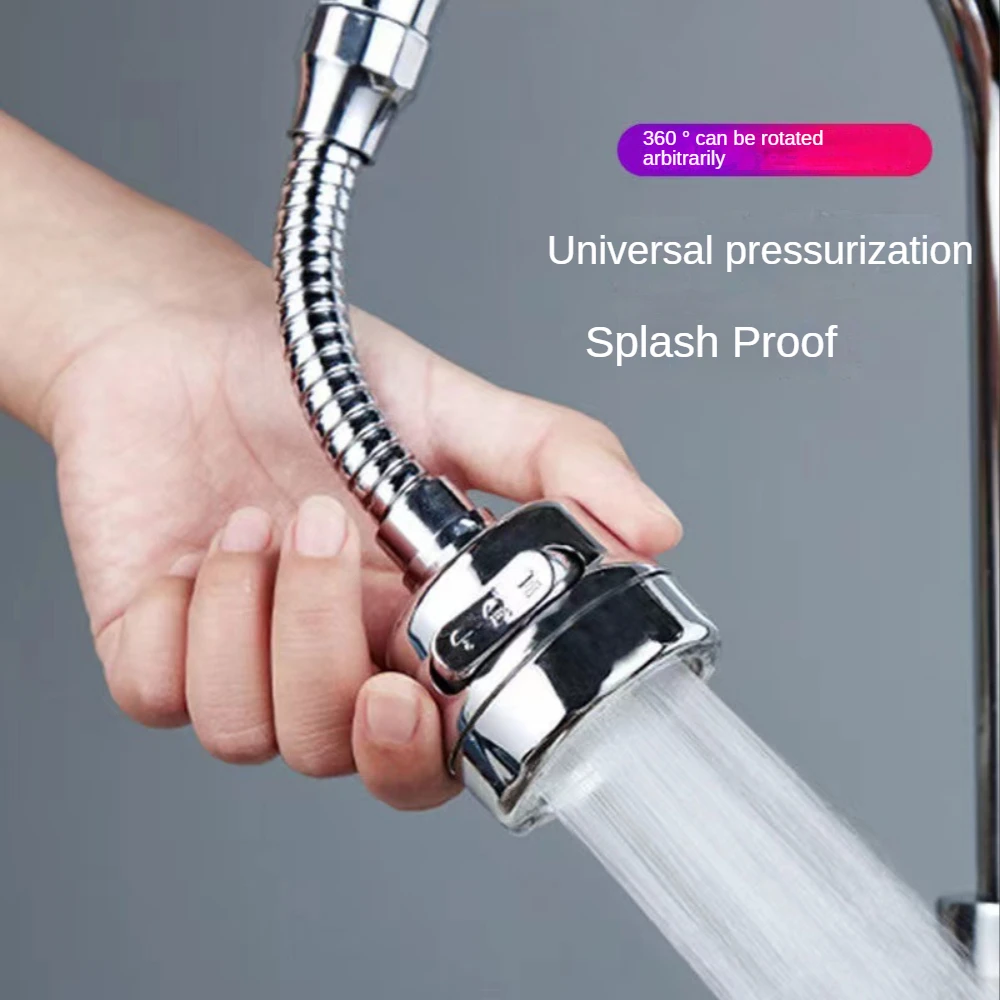 Универсальный смеситель для кухонного водопроводного процессора, насадка для душа с разбрызгивателем, сверхзаряженный водонепроницаемый фильтр, 3 характеристики, шланг 360 °
