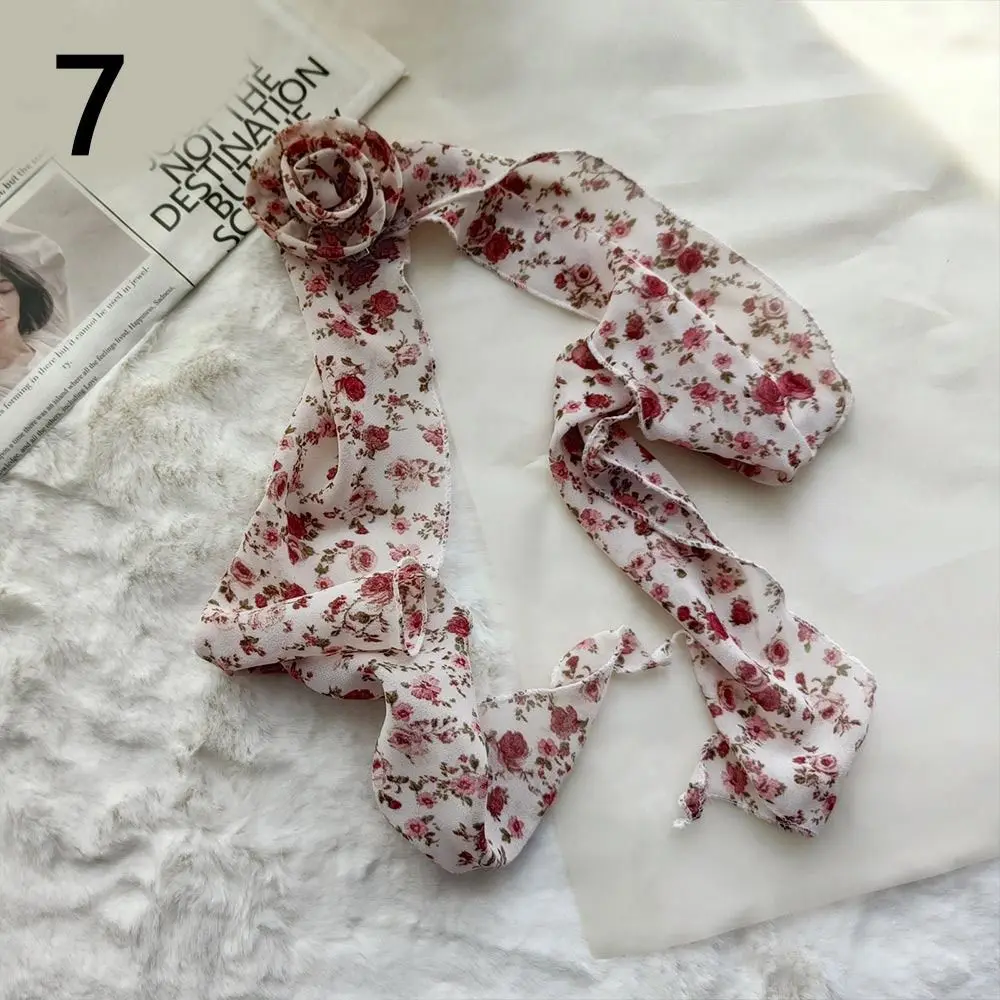 Nuovo nastro lungo staccabile in chiffon sottile, morbido uso multifunzionale, sciarpa rosa, accessori per borse in poliestere