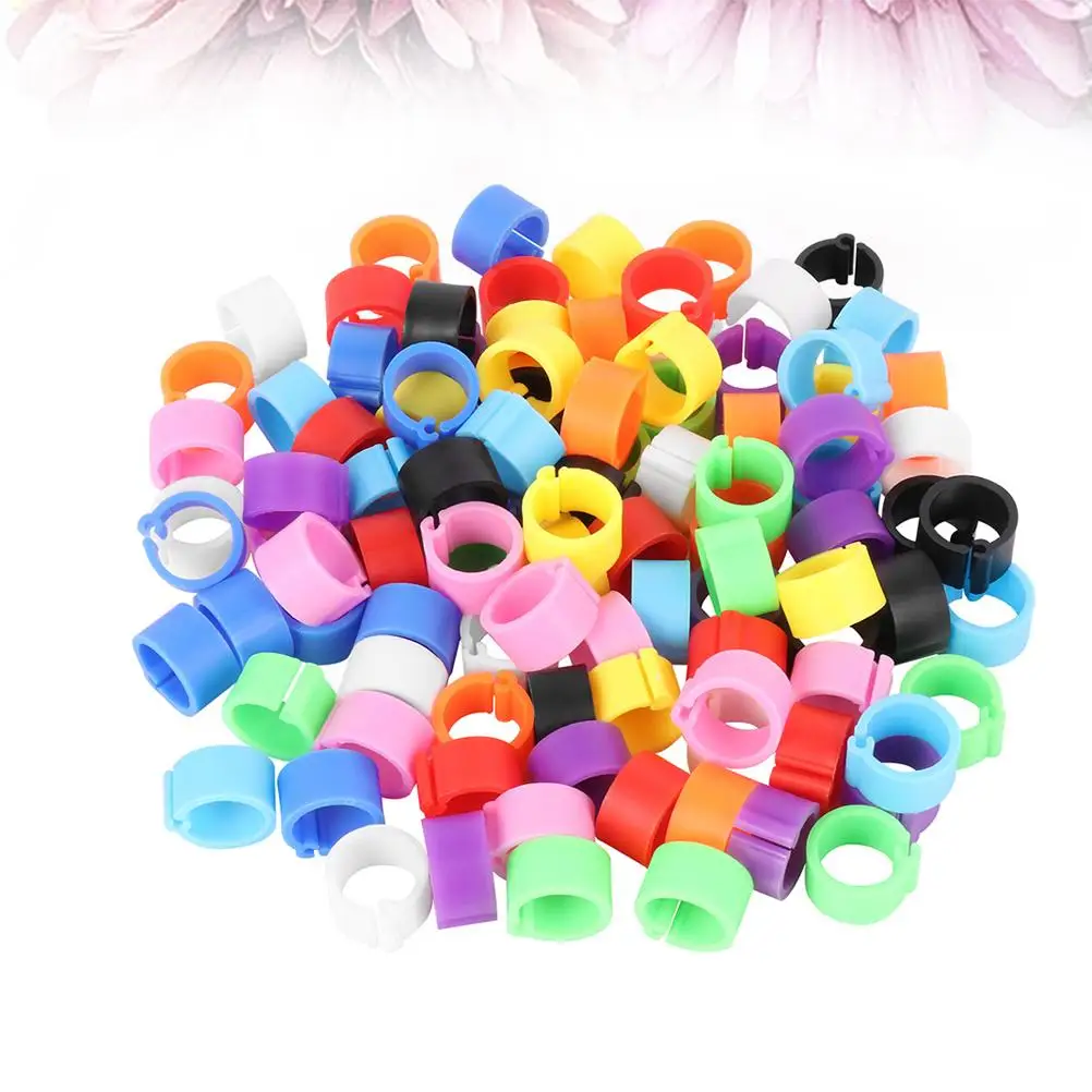 200 Pcs Parrot Foot Rings Pigeon Identification Chicken Toys Skateboard Bird Baby Feet