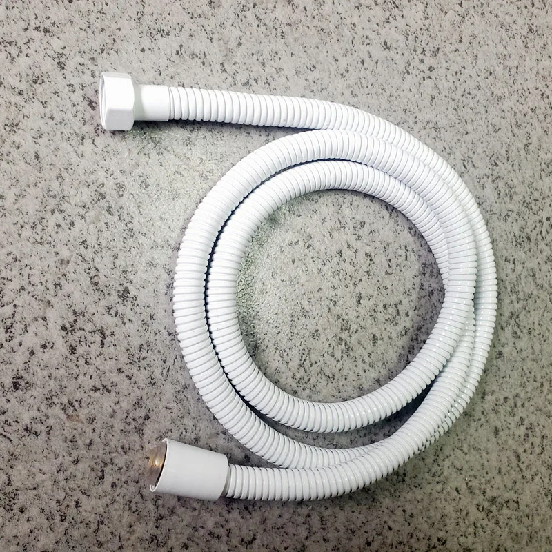 White Color 1.5M Stainless Steel Flexible Shower Hose Pipe Double Lock with EPDM Inner Tubes .,Wholesale YT-5111-BA