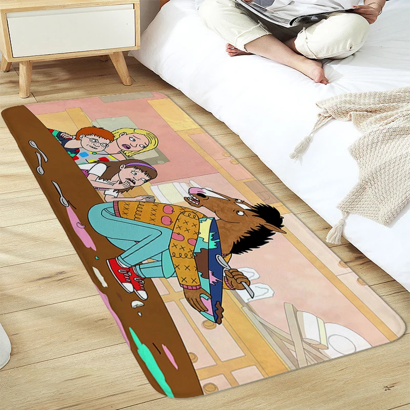 Cartoon Carpet for Bedroom B-Bojack Horseman Home Decoration Hallway Veranda Floor Mat Living Room Rug Doormat Entrance Door