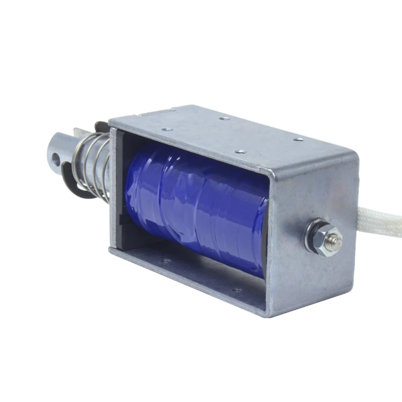 Push-pull electromagnet, DC12V24V electromagnetic plug, maximum suction force of 74N