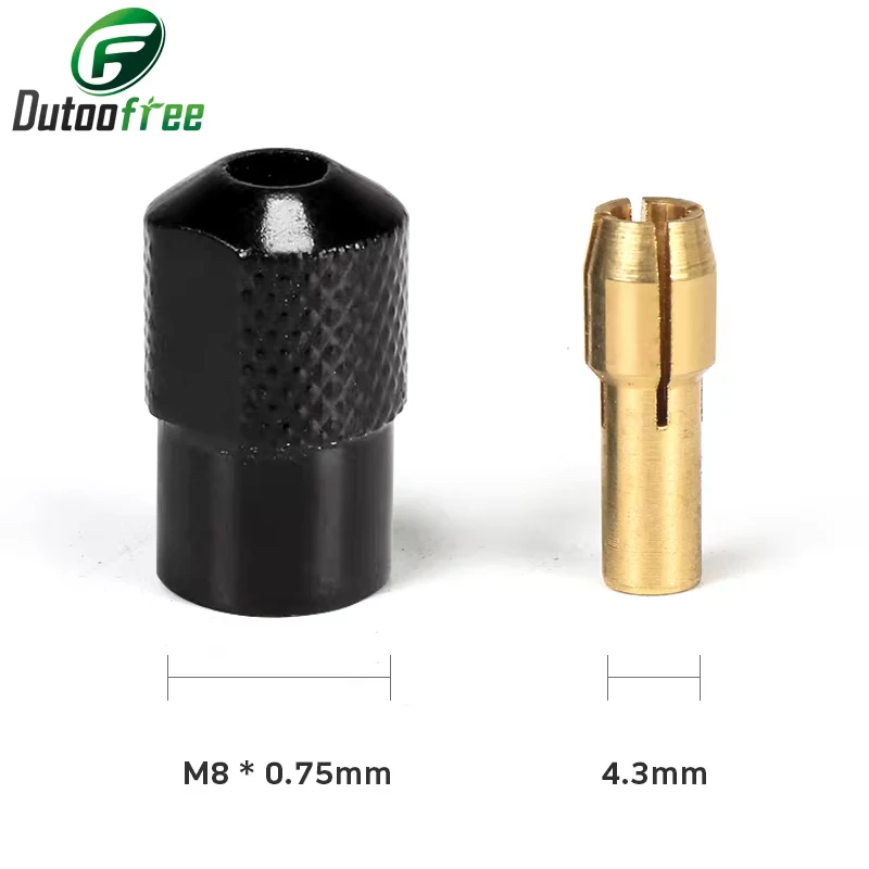 11PCS/lot Mini Drill Brass Collet Chuck for Dremel Rotary Tool 0.5-3.2mm Brass and Nut for Dremel Accessories Set