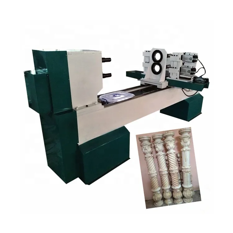 New Lathe Machine 1530 Auto-feeding CNC Wood Lathe Single Spindle Two Blades Automatic Wood Lathe Making Baseball Bat