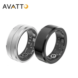 AVATTO Smart Ring grado militare guscio in acciaio al titanio monitoraggio della salute IP67 modalità Multi-sport impermeabili