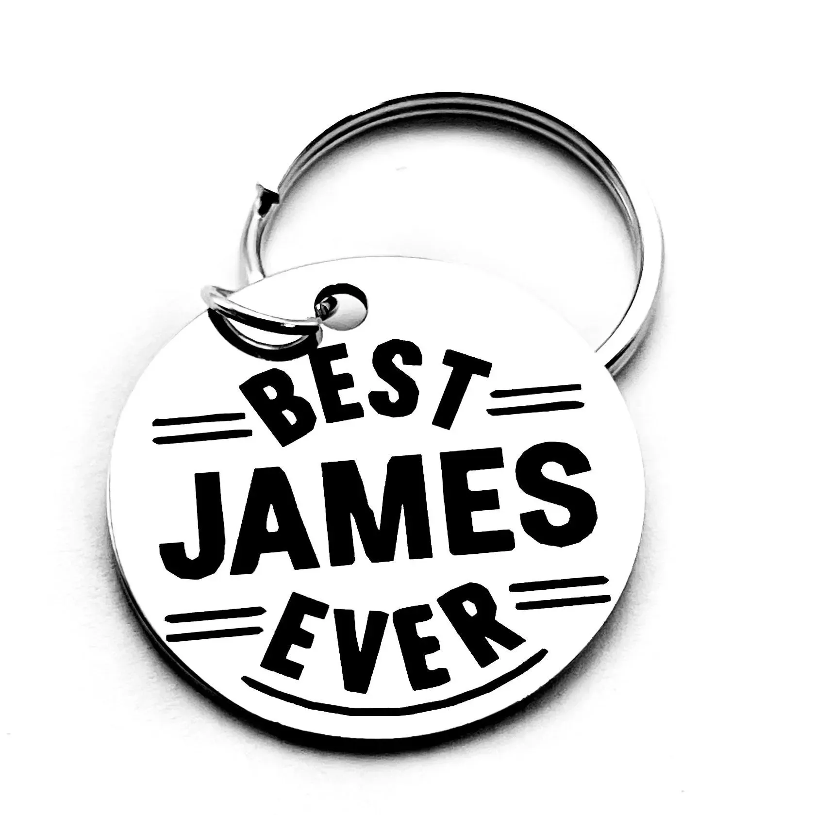 El mejor llavero personalizado de acero inoxidable James, regalo rosa leal, regalo festivo