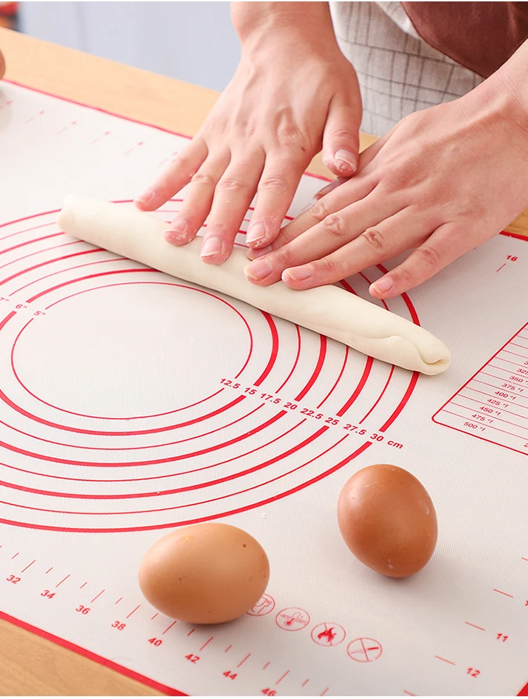 New Oversize 80/70/60cm Silicone Baking Mat Pastry Rolling Kneading Pad Kitchen Crepes Pizza Dough Non-stick Pan Pastry Mat