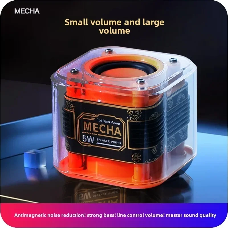 

NEW FOR Luxmoc Mecha Mini Bluetooth Speaker Audio HD Stereo Portable Subwoofer Heavy Bass 3D Surround Wireless Mini Speaker