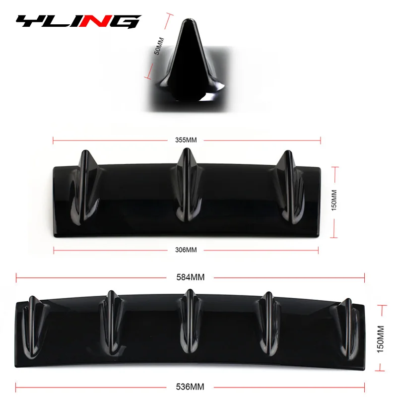 Car Rear Bumper Spoiler Diffuser Protector For Peugeot 206 207 Passat B6 B7 B8 BMW E46 E92 F20 Audi A4 Seat Ibiza Jeep Renegade