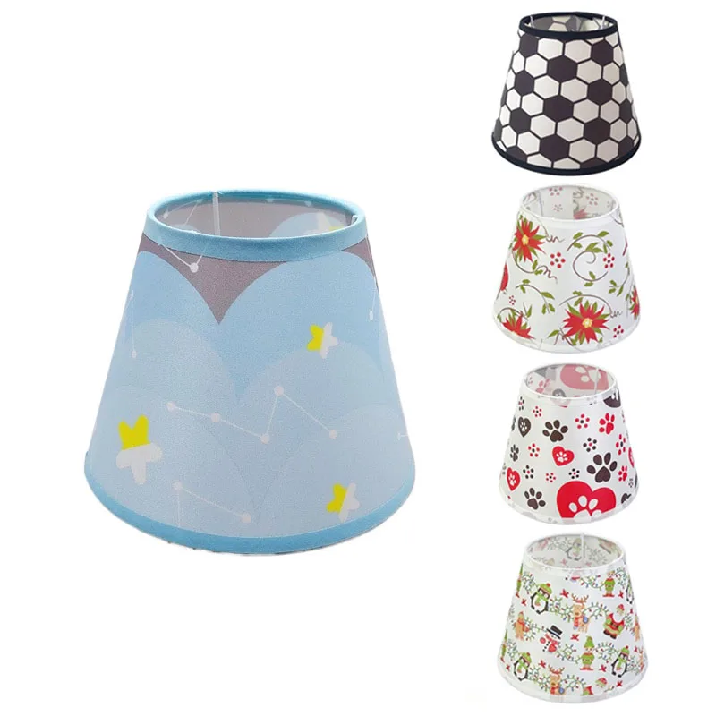 

2pcs Pleated Lampshade Football Cat design for Table Floor Lamps Fabric Drum Shade for Kids Bedroom Decor Living Room Nursery