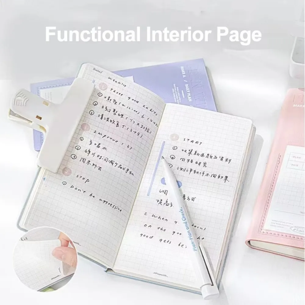 New Pu Daily Plan Notebook Portable Management Task List Self Discipline Cardboard Notebook Diary Student Office Use