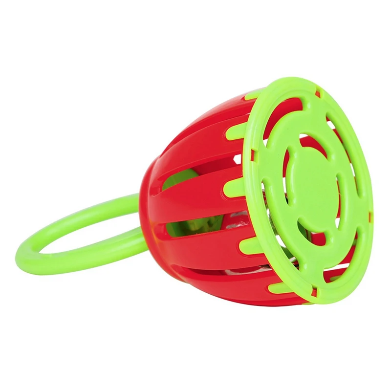 Orff campana de mano de jaula de plástico para niños, campana de muñeca de Educación Temprana, campana de agarre de mano