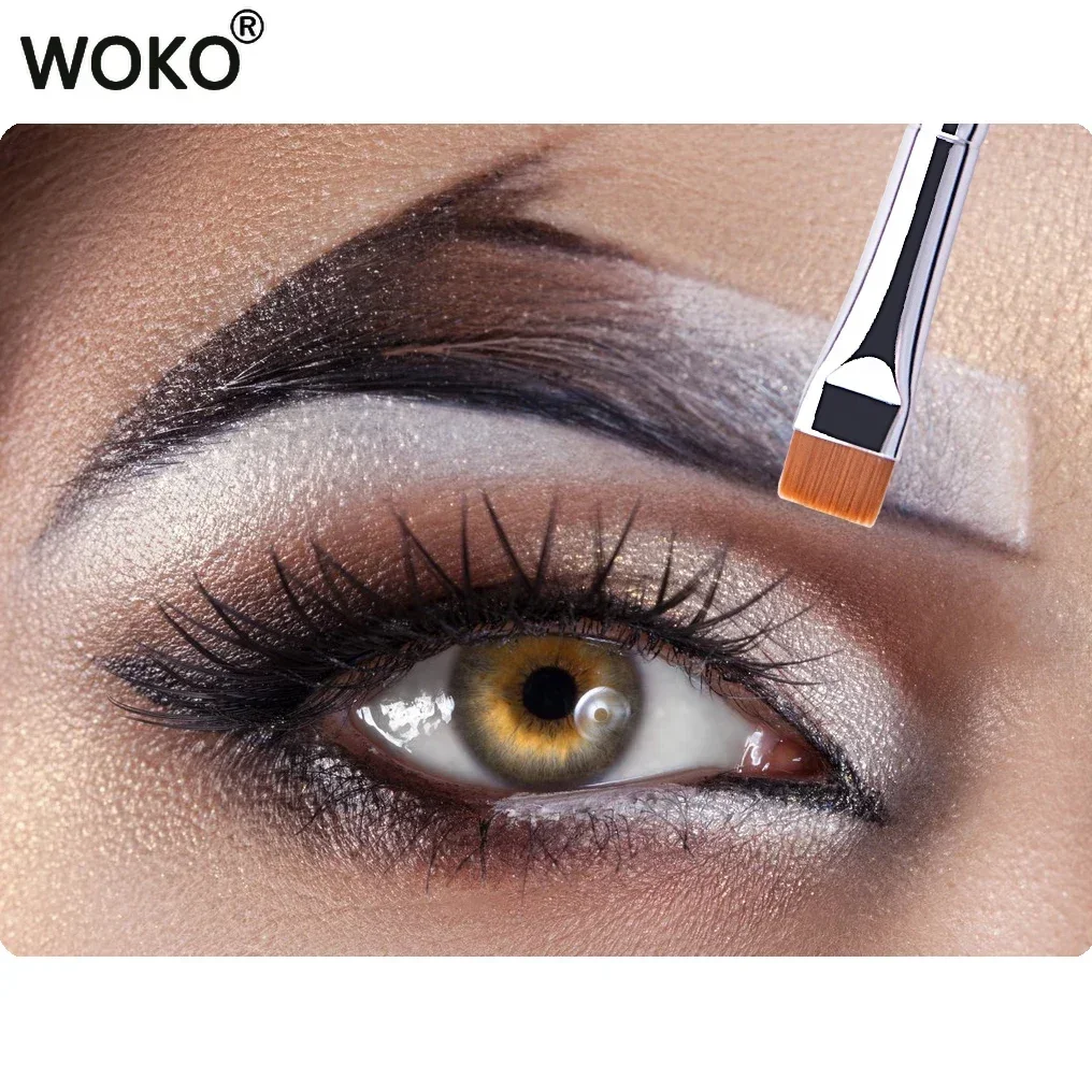 212 Flacher Augenbrauenpinsel, ultradünne Augenbrauen-Make-up-Pinsel, flacher Eyeliner-Pinsel, dünner Eyeliner, Augenbrauenkontur,