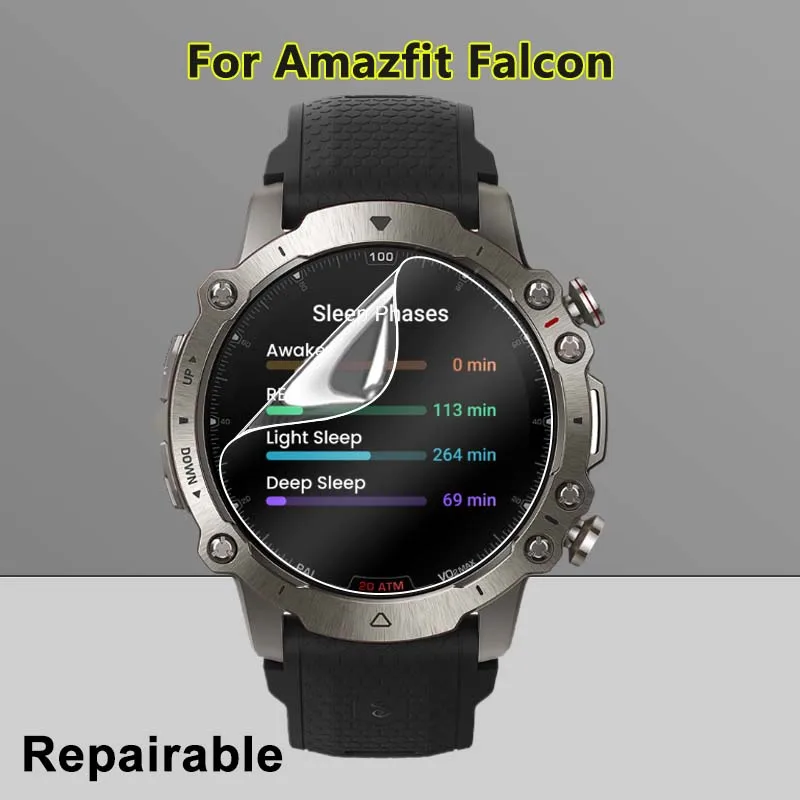 Ultra Clear Slim Screen Protector For Amazfit Falcon Sport GPS Smart Watch Soft TPU Repairable Hydrogel Film -Not Tempered Glass