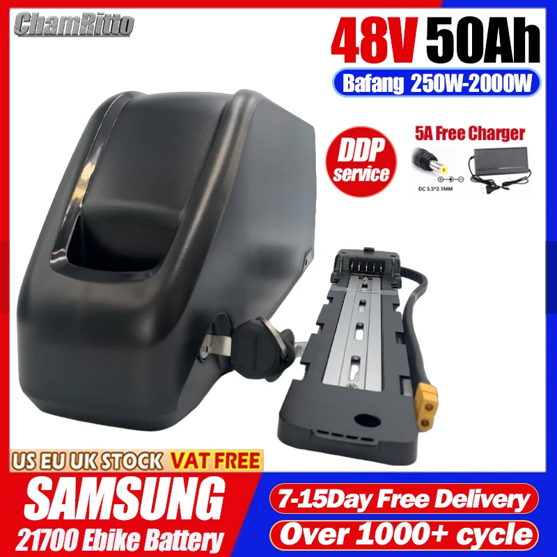 

Электрический велосипед 48 В cham rider DP7 30 Ач Батарея 40 Ач 60 Ач DownTube 1000 Вт Литиевый аккумулятор 25 45 50 Ач 21700 2000 Вт Bateria