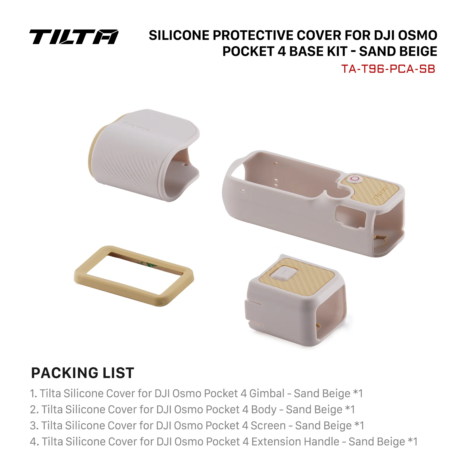 TILTA Voor DJI Osmo Pocket 4 Beschermende draagtas Accessoires Verstelbare schouderriemkit Siliconen filteropslag Expander
