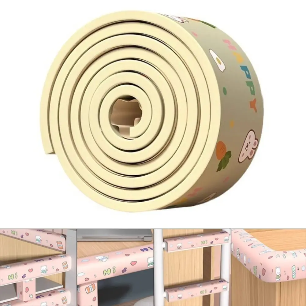 Striscia di protezione per bordi da scrivania per davanzale della finestra per bambini 2 m Cuscino anti-collisione di sicurezza per bambini Protezione angolare da parete morbida elastica per bambini