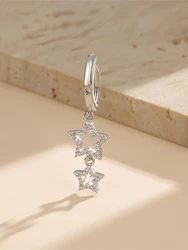 KUNIU 1pc Fashion Star Zircon Pendant Belly Ring Women Piercing Body Jewelry Party Jewelry