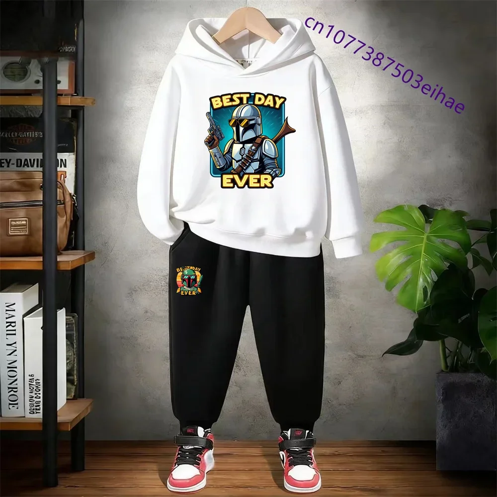 

Новый детский комплект «Звездные войны» 2026 года — для детей 3–14 лет — комплект из толстовки с капюшоном и брюк из чистого хлопка — удобный и теплый