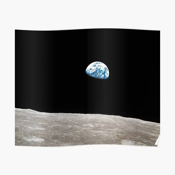 Earthrise Apollo 8  Poster Decoration Picture Home Painting Vintage Wall Funny Room Modern Art Decor Mural Print No Frame