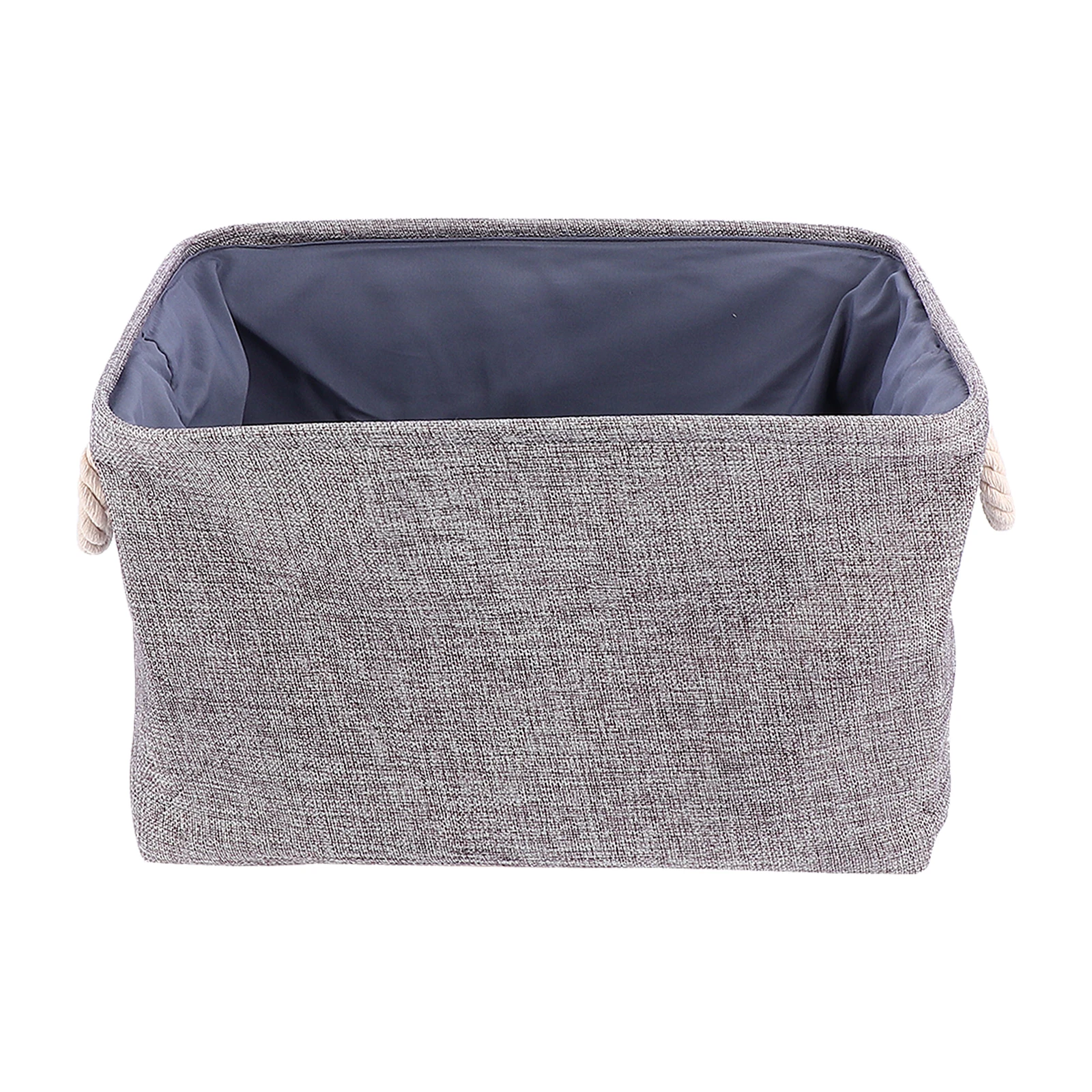 

1Pcs Linen Sundries Storage Basket Foldable Home Storage Box Large Capacity Laundry Organizer Drawstring Container for Bedroom