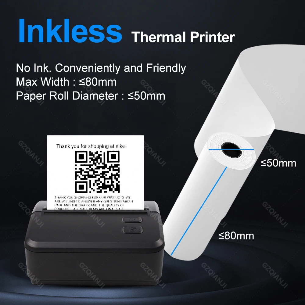 WIFI Bluetooth 80mm Mini Bluetooth Thermal Printer Bill Receipt Impresora Support Android Ios On Loyverse Ticket Photo Maker