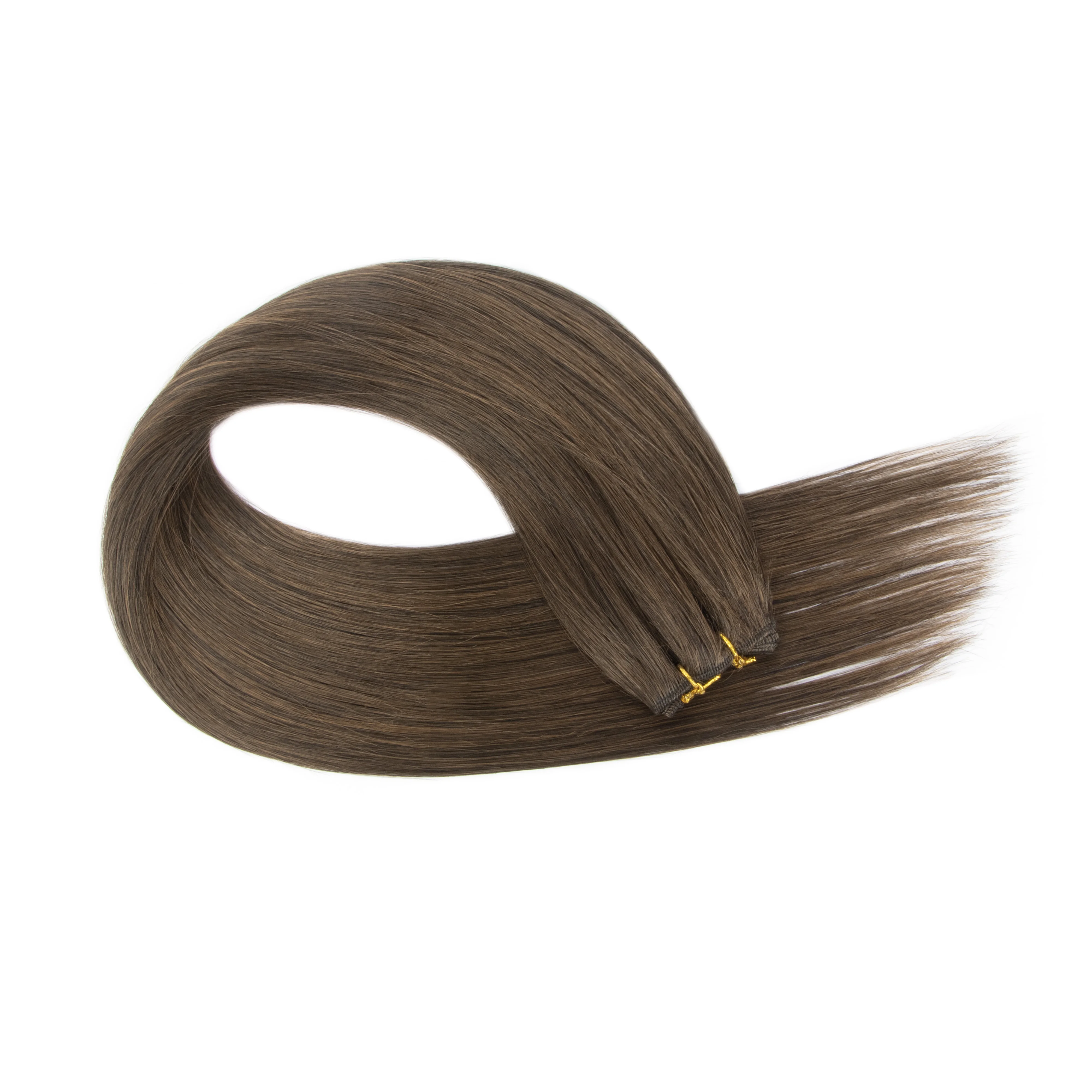 Knochenglatte Haarbündel Salon-Qualität Natürliche Haarverlängerungen Kunstfasern Superlange Synthetische Yaki-Glatthaar-Webungen Voluminös von Ansatz bis Spitze – Detail 12