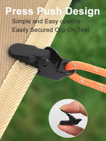 10/20/50pcs Sturdy Tent Clips Outdoor Tarpaulin Clips Anti-wind Fixed Camping Tent Hook Crocodile Clamp Clip for Outdoor Camping