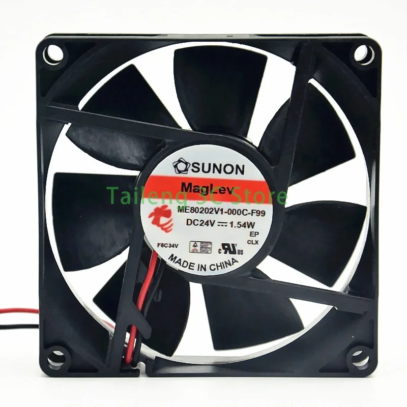 

Вентилятор охлаждения корпуса ПК ME80202V1-000C-A99, новый для Sunon 8020, 80 мм, 8 см, 80X80X20 мм, 24 В постоянного тока, вентилятор 3400 об/мин