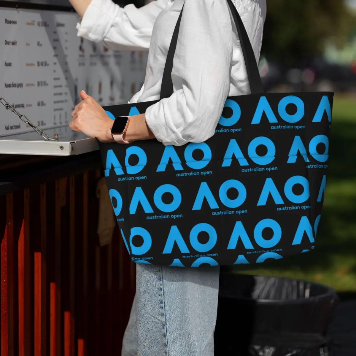

Australian Open AO (Blue Version) Beach Tote Bag Sport Gym Yoga Duffle Large Tote Bag Women Travel Bag Fitness bag
