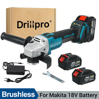 Drillpro M14 125MM Brushless Electric Angle Grinder Variable Speed Cutting Machine Woodworking Power Tool for 18v Battery
