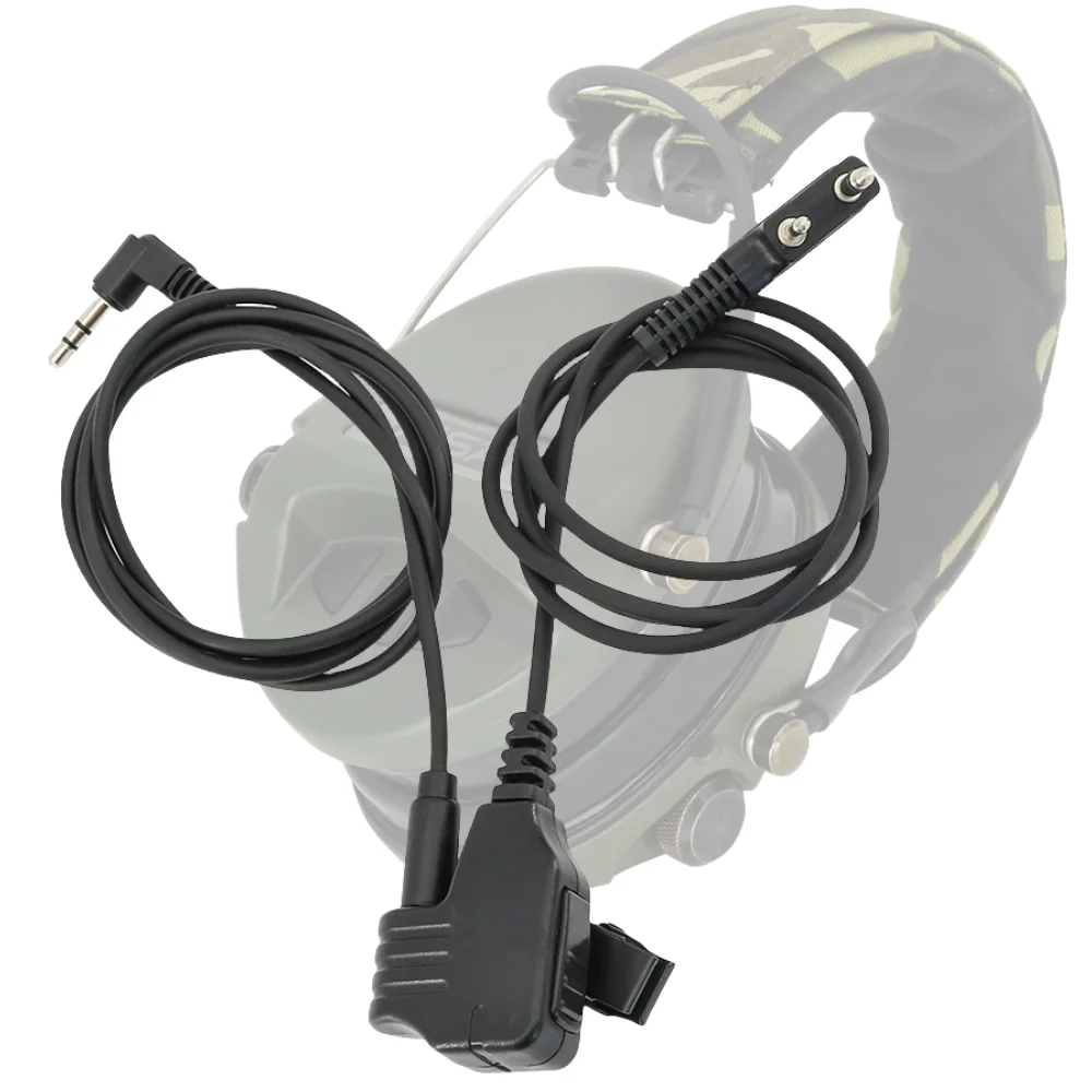 

U94 PTT K Plug 2-контактный кабельный адаптер, совместимый с Baofeng для тактической гарнитуры SORDIN с разъемами 3,5 мм