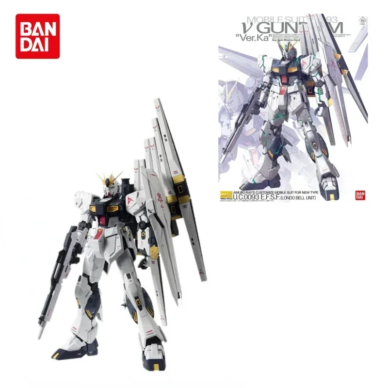 In Stock Genuine Bandai GUNDAM Anime MG 1/100 Rx-93 V GUNDAM Ver.Ka NEW Assembly Anime Action Figure Model Toy Collection Gifts