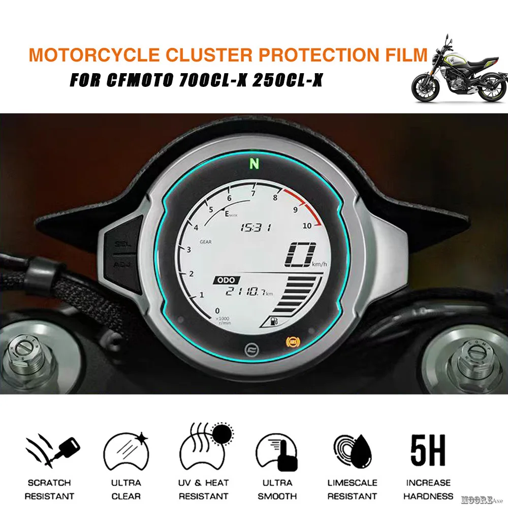 For CFMOTO CF 700CL-X 700 CLX 250 clx250 Motorcycle TPU Instrument Speedometer Protection Film
