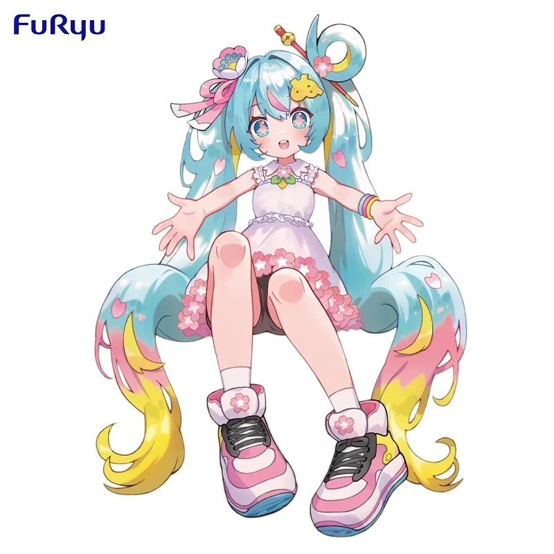 フリュー初音ミク-10-周年記念ヌードルストッパーアニメフィギュアコレクタブルおもちゃデスクトップ装飾装飾品フェスティバルギフト