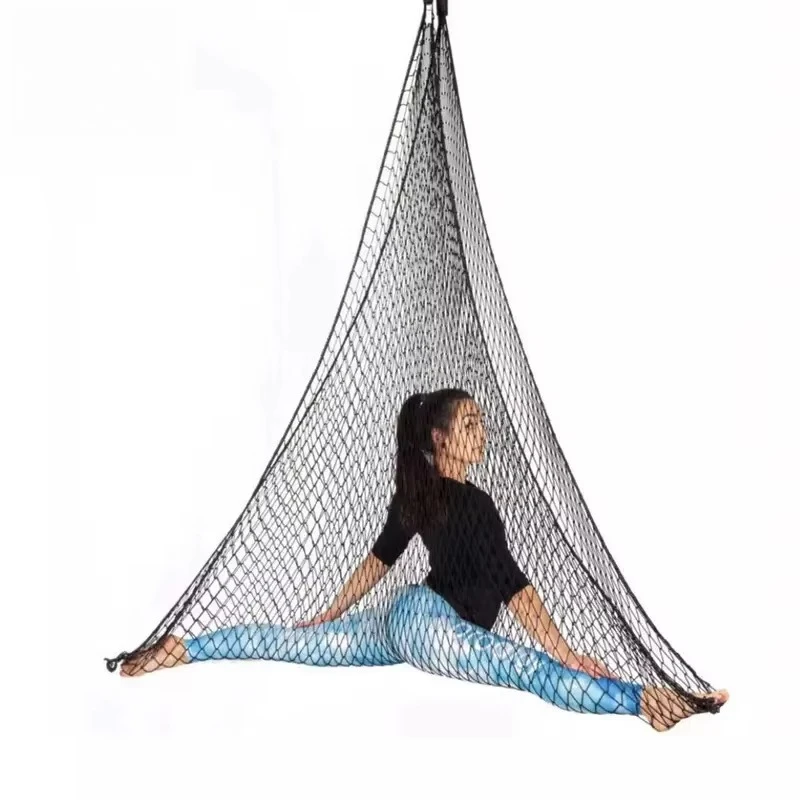 Aerial 100% Polyester Yoga Hammock Yoga Dance Acrobatic Fishing Net Hanging Ring Circus Acrobatic Swing