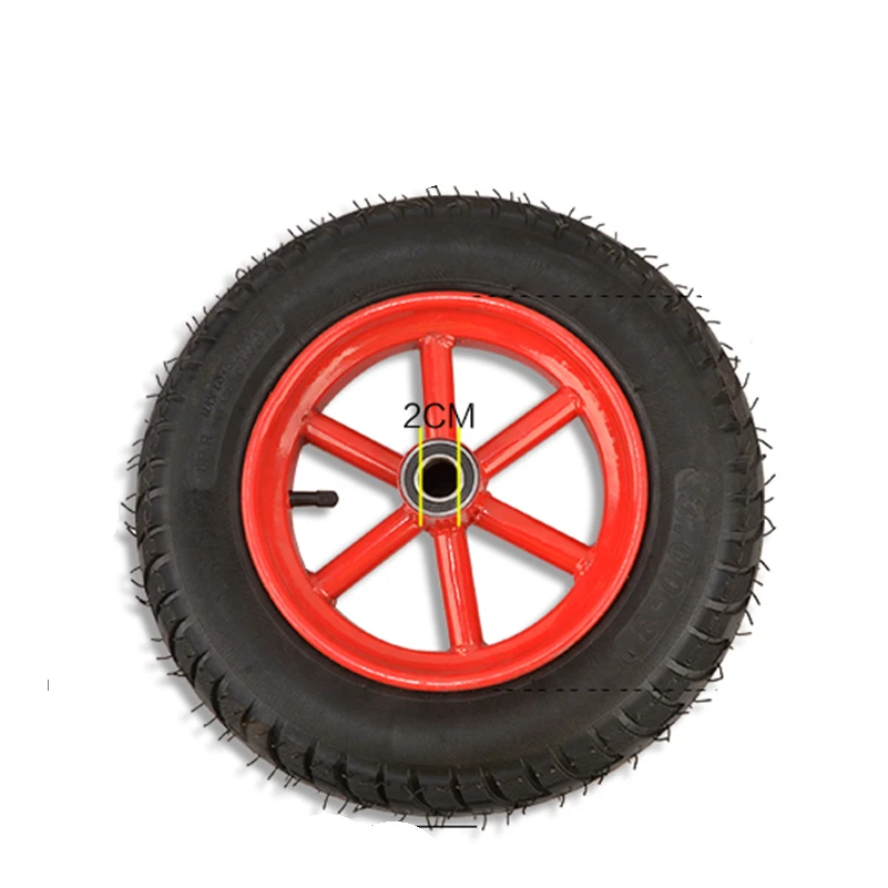 Thickened 300-8 inflatable wheels, 14 inch car tires suitable for handcart   household trolley wheels