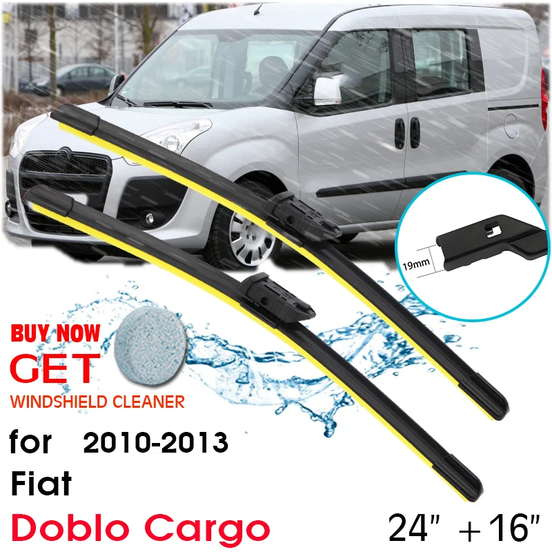 Car Wiper Front Window Windshield Rubber Silicon Refill Wiper For Fiat Doblo Cargo 2010-2013 LHD / RHD 24